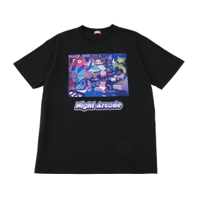 Tシャツ Night Arcade ブラック Free
