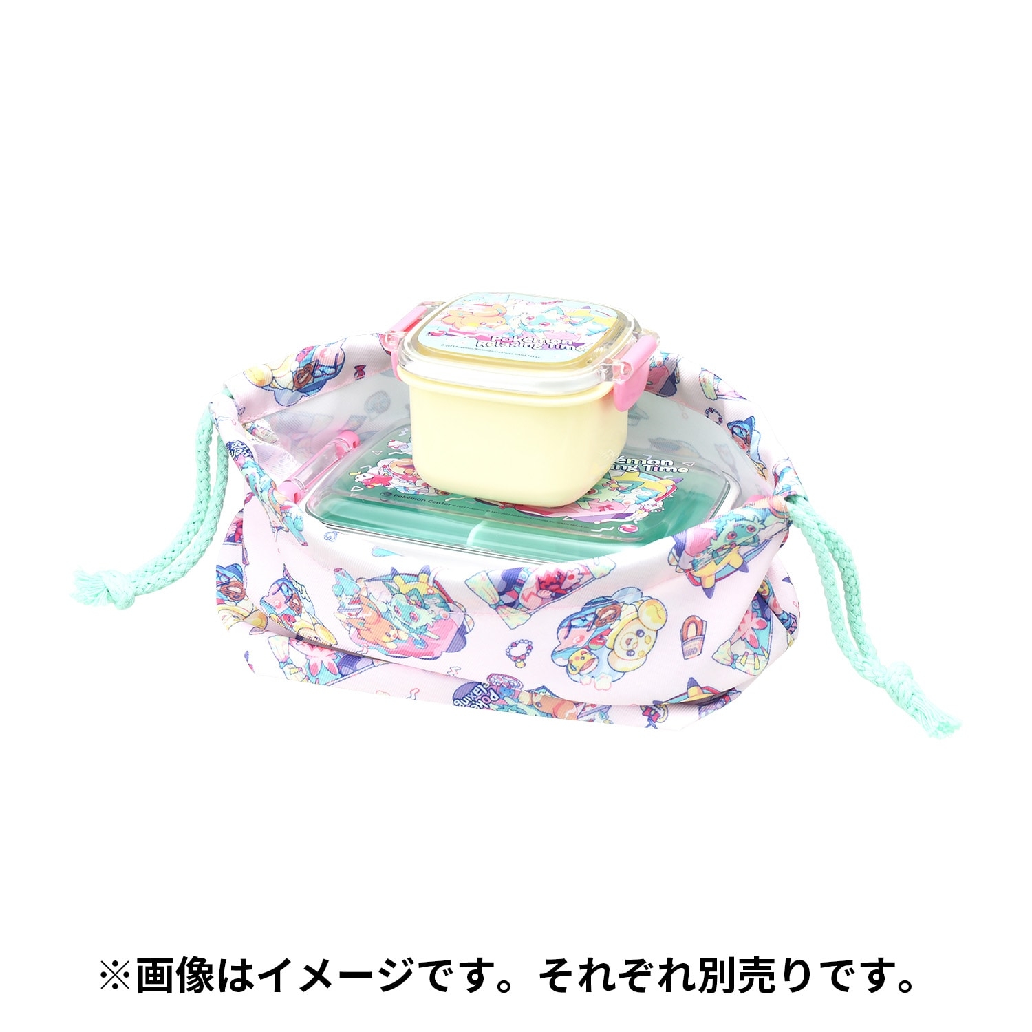 クロス付きランチ巾着 Pokémon Relaxing Time