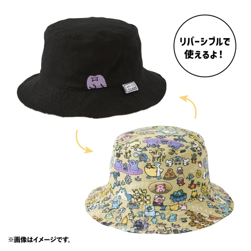 リバーシブルバケットハット 逃 メタモン