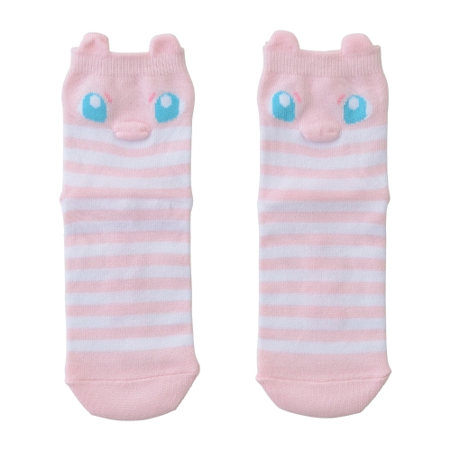 【選べる】ミドルソックス 立体 ミュウ (19-21cm)／ (23-25cm)