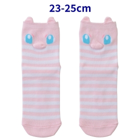【選べる】ミドルソックス 立体 ミュウ (19-21cm)／ (23-25cm)