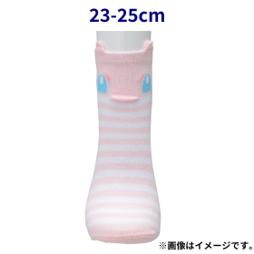 【選べる】ミドルソックス 立体 ミュウ (19-21cm)／ (23-25cm)