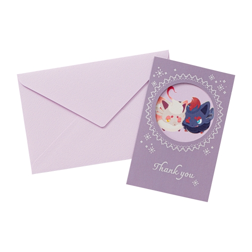 ミニカード 感謝 にたものどうし ゾロア＆ヒスイゾロア