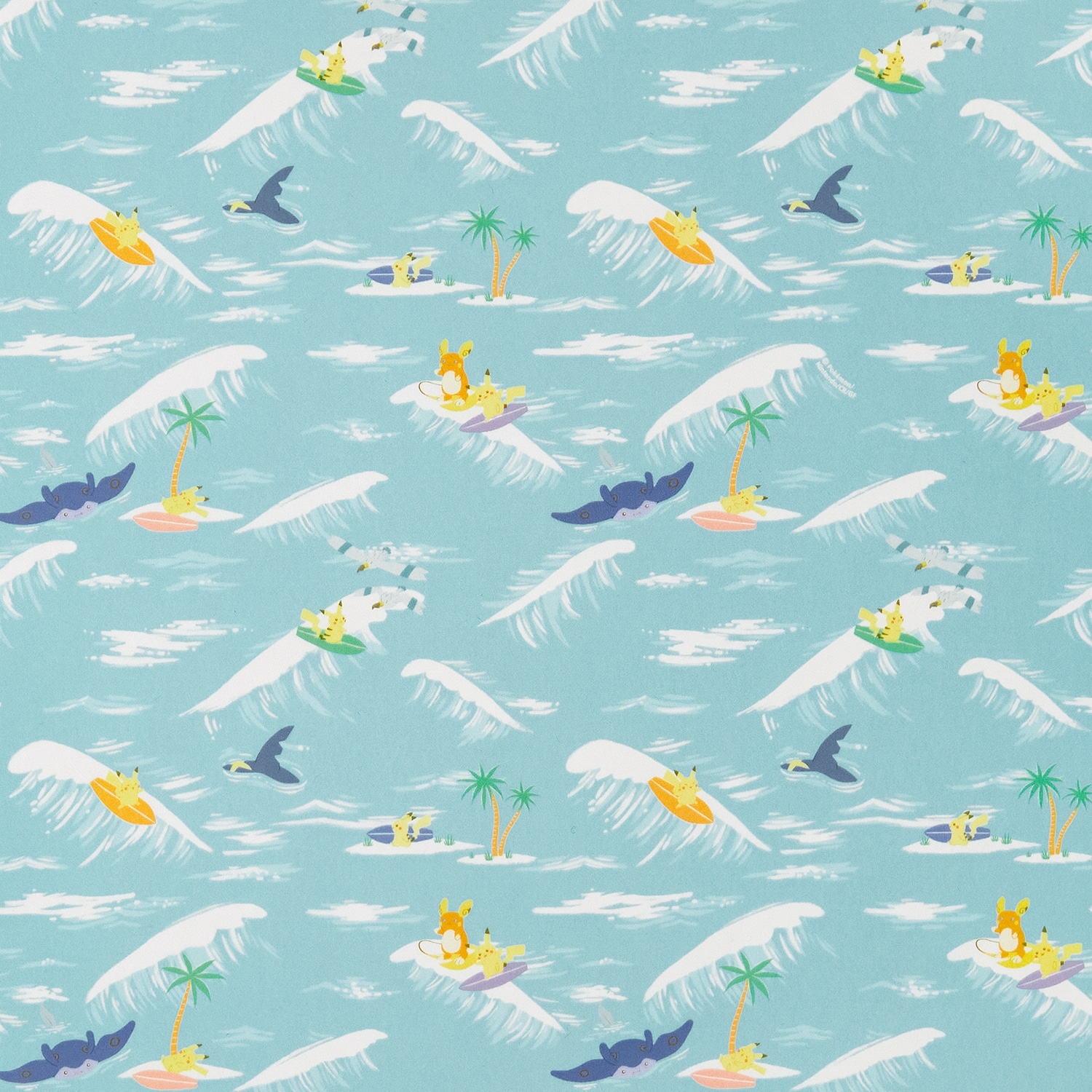 貼ってはがせるデコレーションテープ なみのりピカチュウ・アローラライチュウ・キャモメ・マンタイン