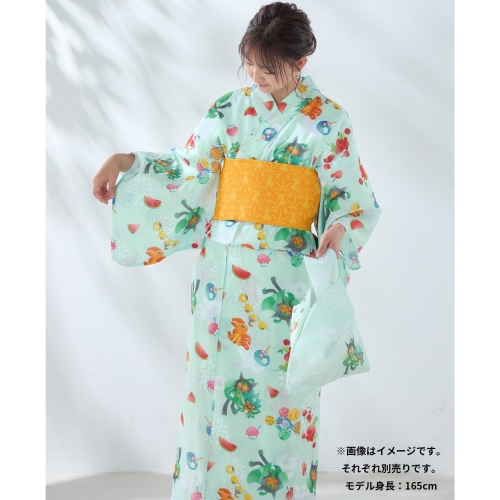 浴衣と帯セット なつまつり フリーサイズ