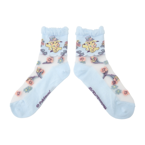 【選べる】ミドルソックス シースルー ピカチュウ Pokémon Botanical Easter (23-25cm)