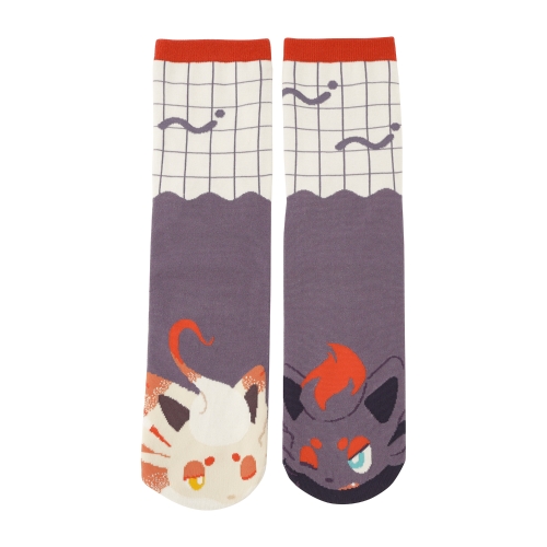 【選べる】ミドルソックス  にたものどうし ゾロア＆ヒスイゾロア (23-25cm)/(25-27cm)