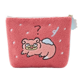 サガラ刺繍ポーチ どんどん どんかん やぁん? さむいギャグ