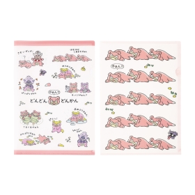 A4クリアファイル2枚セット どんどん どんかん やぁん？