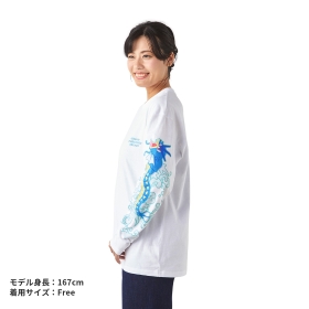 ロングTシャツ POKÉMON NYORO NYORO FRIENDS ギャラドスのたきのぼり Free