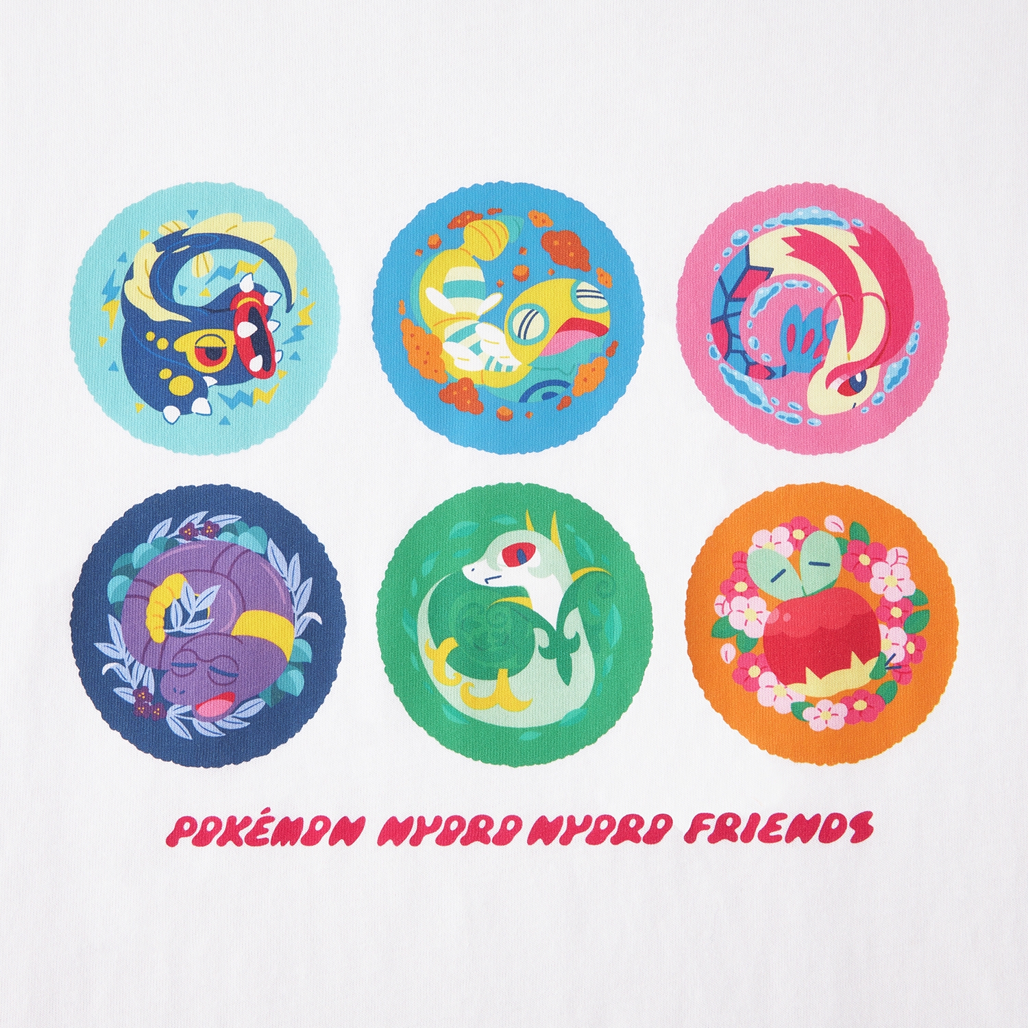 Tシャツ POKÉMON NYORO NYORO FRIENDS とぐろをまく Free