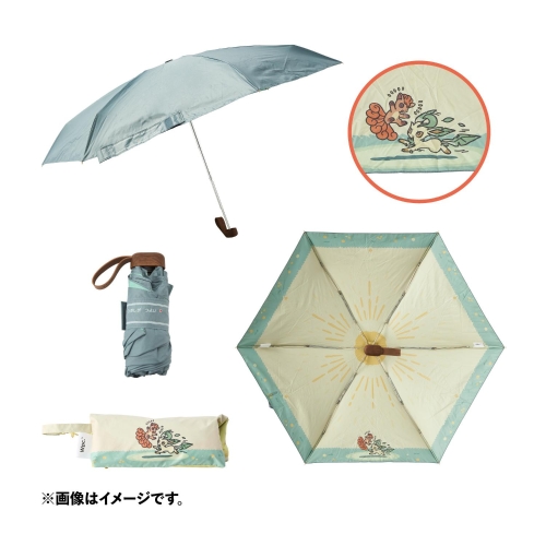 Wpc. 晴雨兼用折りたたみ傘 ポーチ付き OTENKI TEAM ロコンとリーフィア
