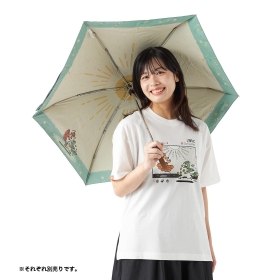 Wpc. 晴雨兼用折りたたみ傘 ポーチ付き OTENKI TEAM ロコンとリーフィア