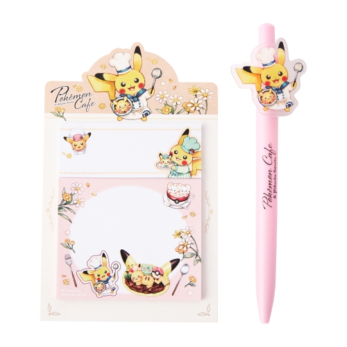 ふせん & ボールペンセット Pokémon Cafe & Pikachu Sweets