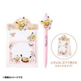 ふせん & ボールペンセット Pokémon Cafe & Pikachu Sweets