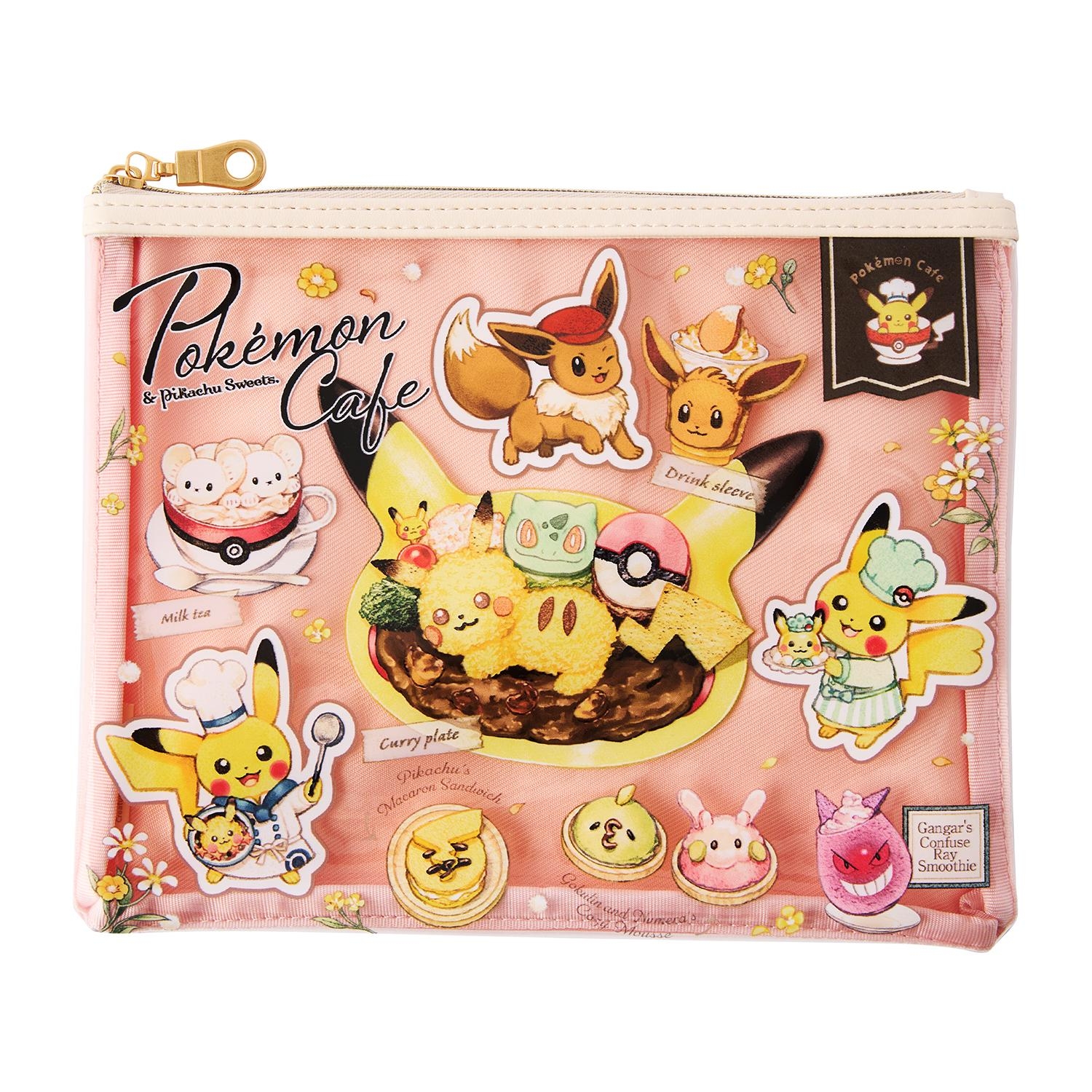 クリアポーチ&マカロンポーチセット Pokémon Cafe & Pikachu Sweets