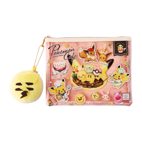 クリアポーチ&マカロンポーチセット Pokémon Cafe & Pikachu Sweets