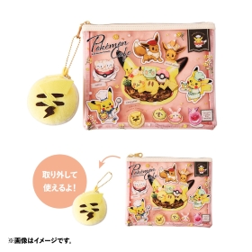 クリアポーチ&マカロンポーチセット Pokémon Cafe & Pikachu Sweets