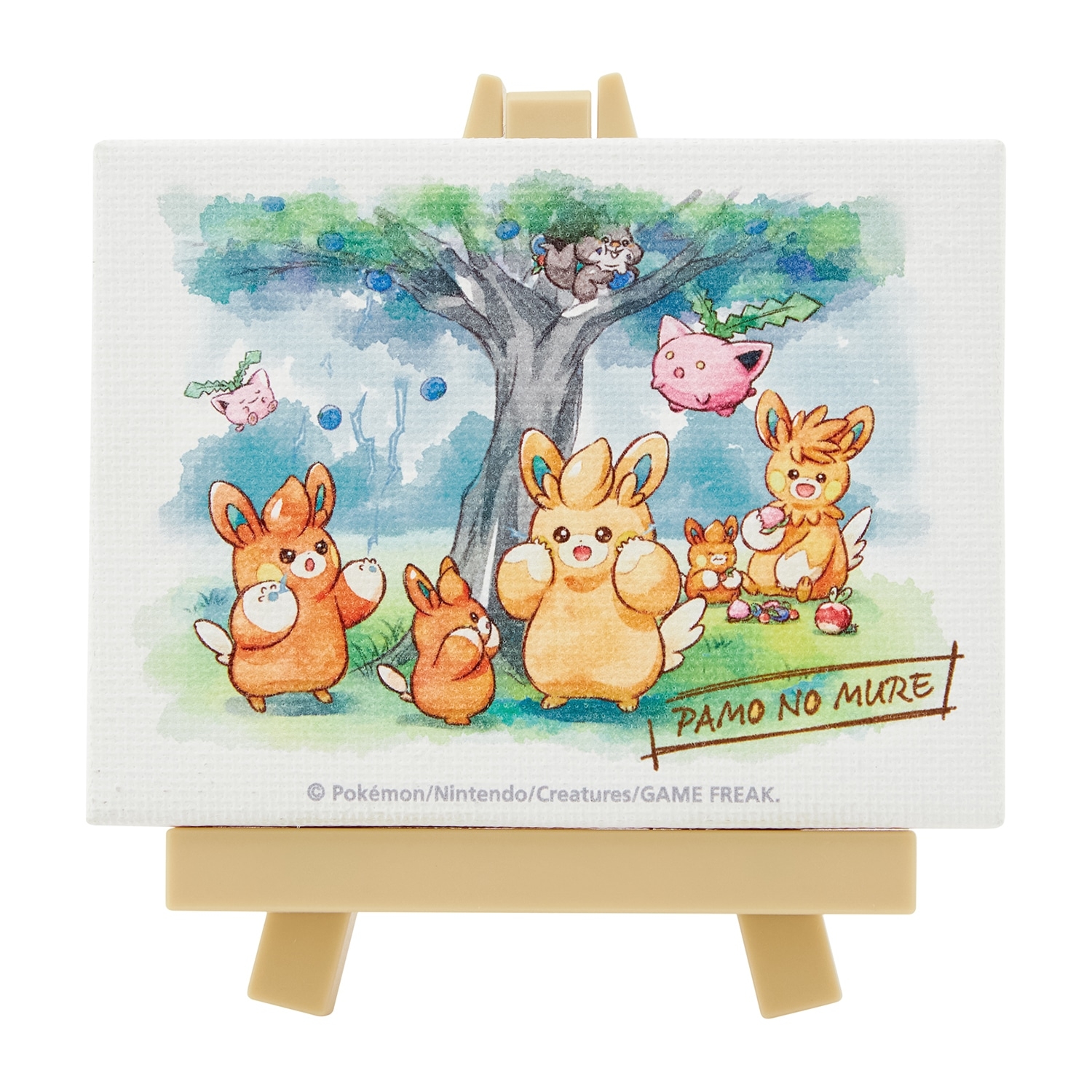 イーゼル付きミニアート PAMO NO MURE はつでん