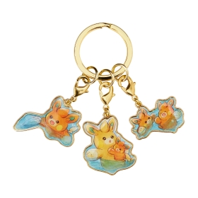 3連メタルキーホルダー PAMO NO MURE すいえい