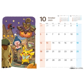 ポケモンセンターオリジナル ポストカードになる卓上カレンダー2025 Seasonal Situations