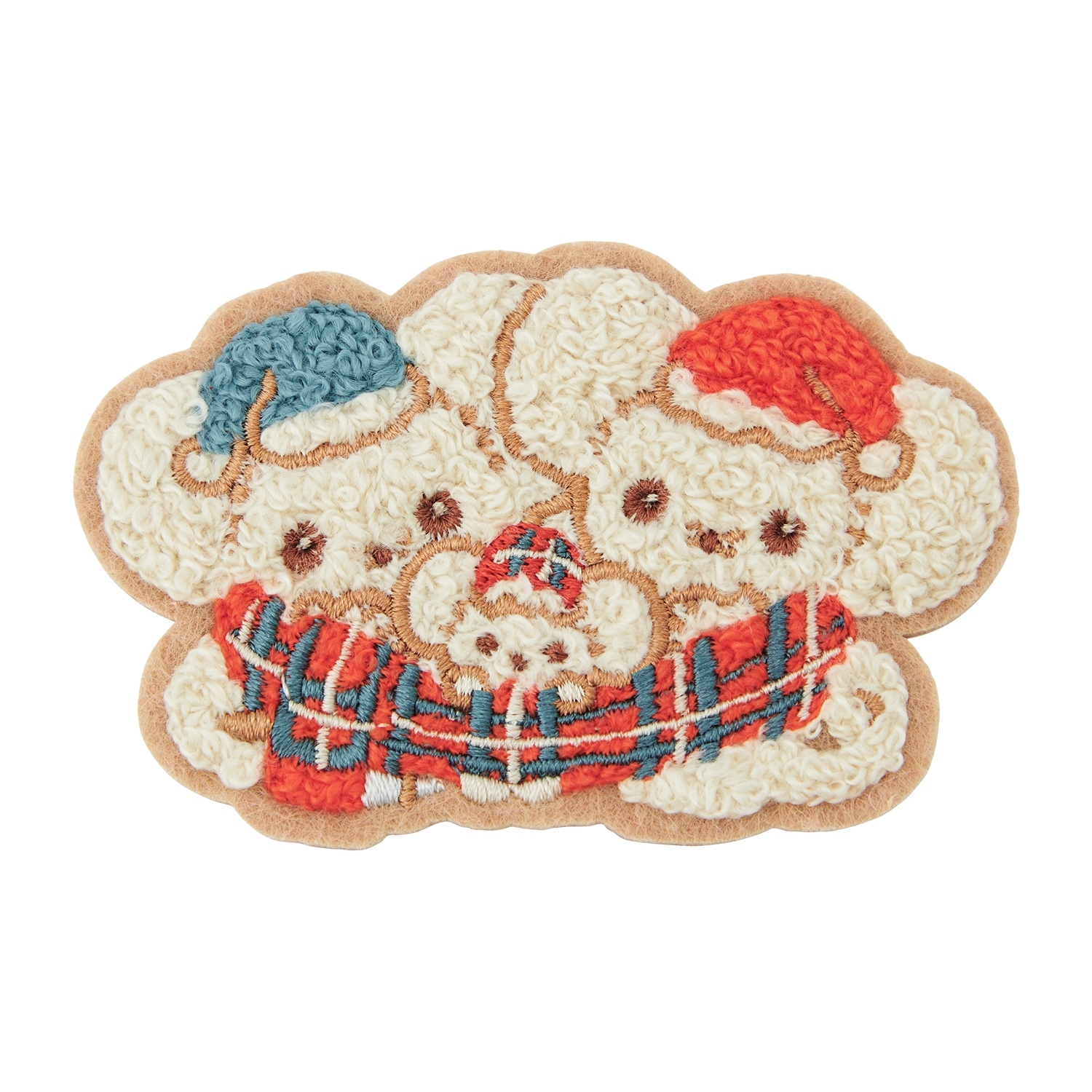 もこもこ刺繍ステッカー Pokémon Heartwarming Christmas イッカネズミ