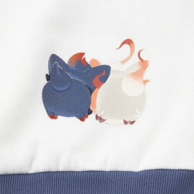 もこもこアップリケスウェット にたものどうし ゾロア＆ヒスイゾロア