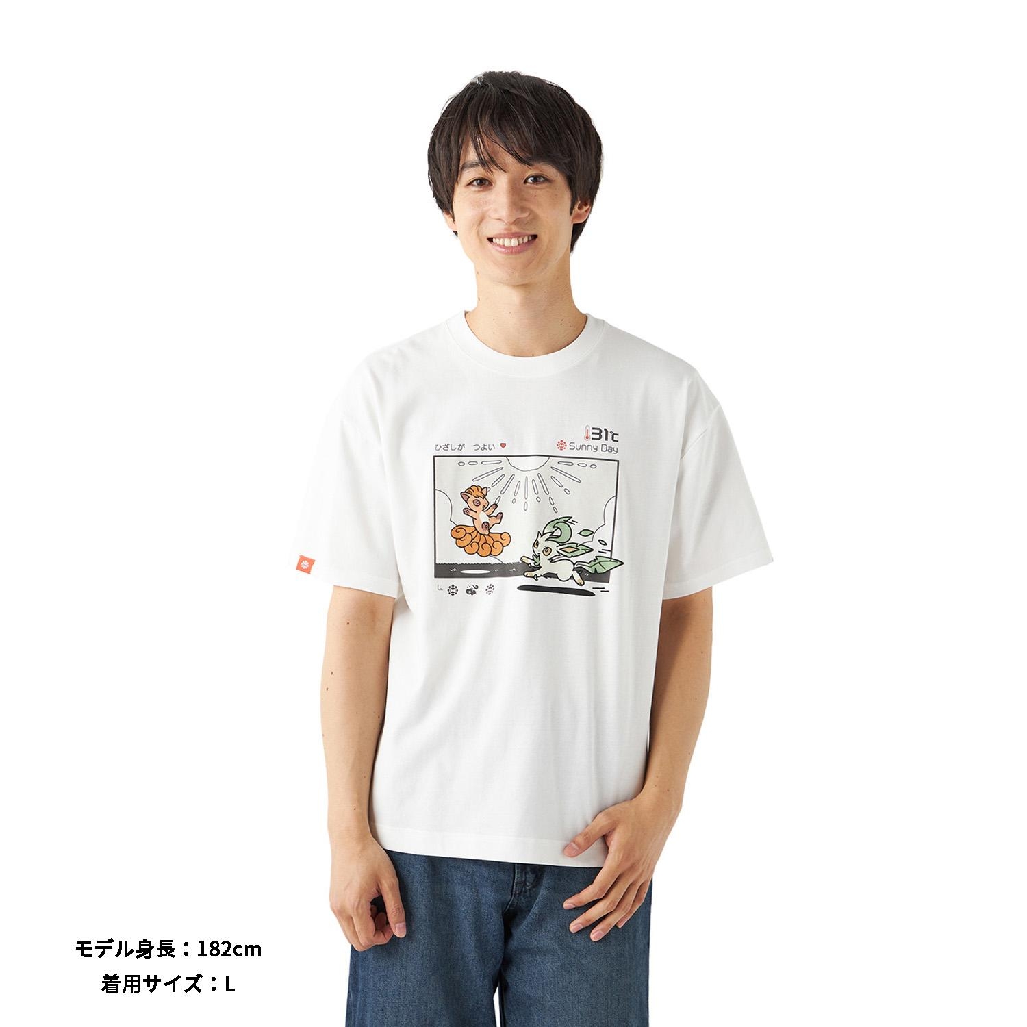 Tシャツ OTENKI TEAM ロコンとリーフィア M