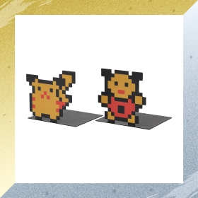 ブックエンド2個セット ゲームドット ピカチュウセット