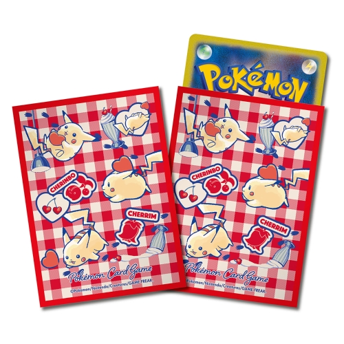 ポケモンカードゲーム デッキシールド ピカチュウとハート【レッド】