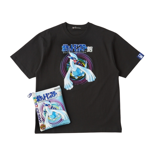 パッケージTシャツ in ポーチ ポケットモンスター 銀 Unisex M/L