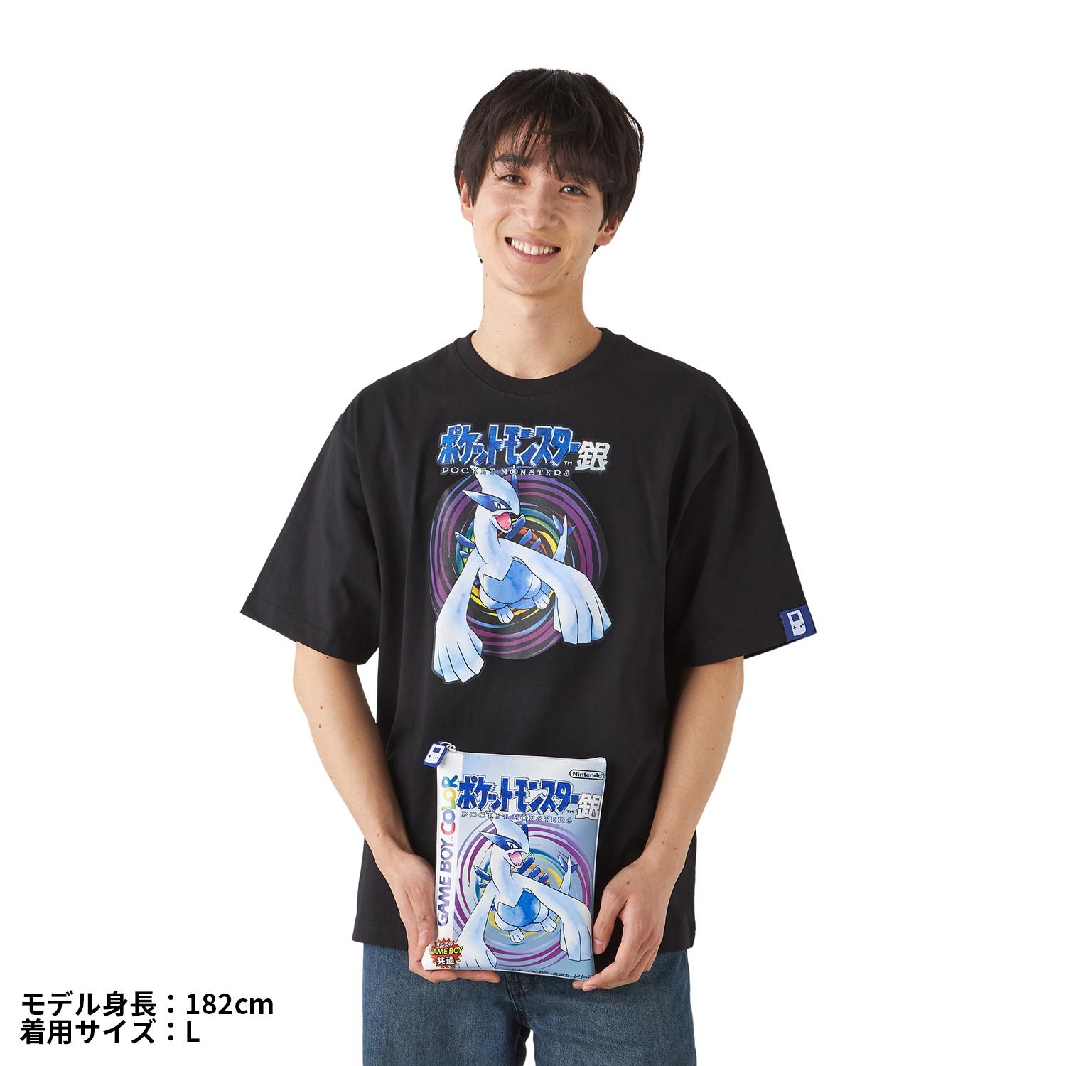パッケージTシャツ in ポーチ ポケットモンスター 銀 Unisex L