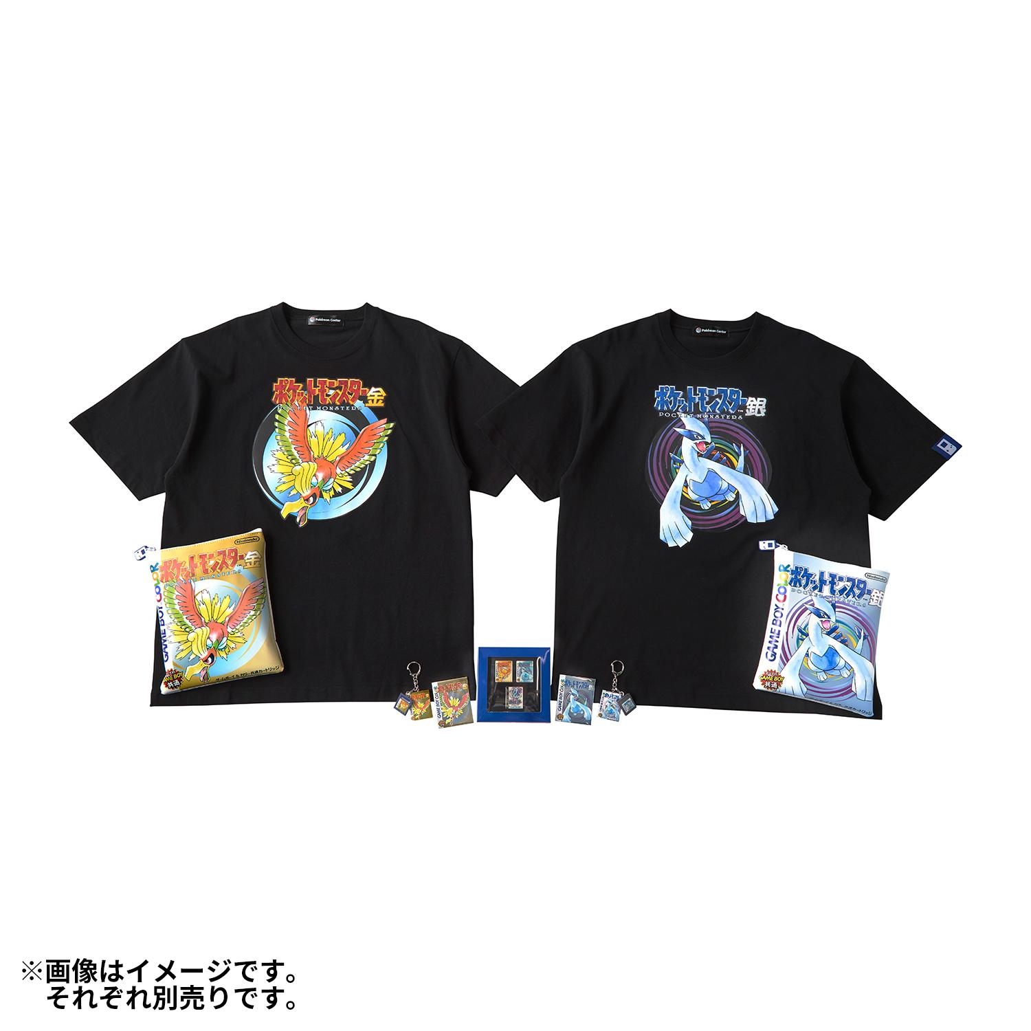 パッケージTシャツ in ポーチ ポケモン銀 L ルギア　キーホルダー付き パッケージTシャツ in ポーチ ポケットモンスター 銀 Unisex L