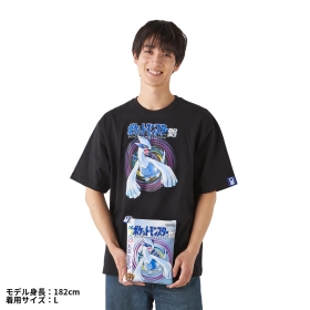 パッケージTシャツ in ポーチ ポケットモンスター 銀 Unisex L
