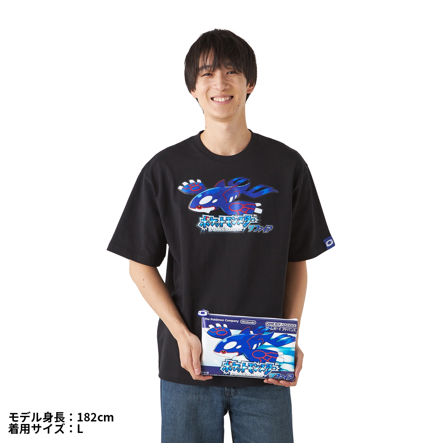 パッケージTシャツ in ポーチ ポケットモンスター サファイア Unisex L
