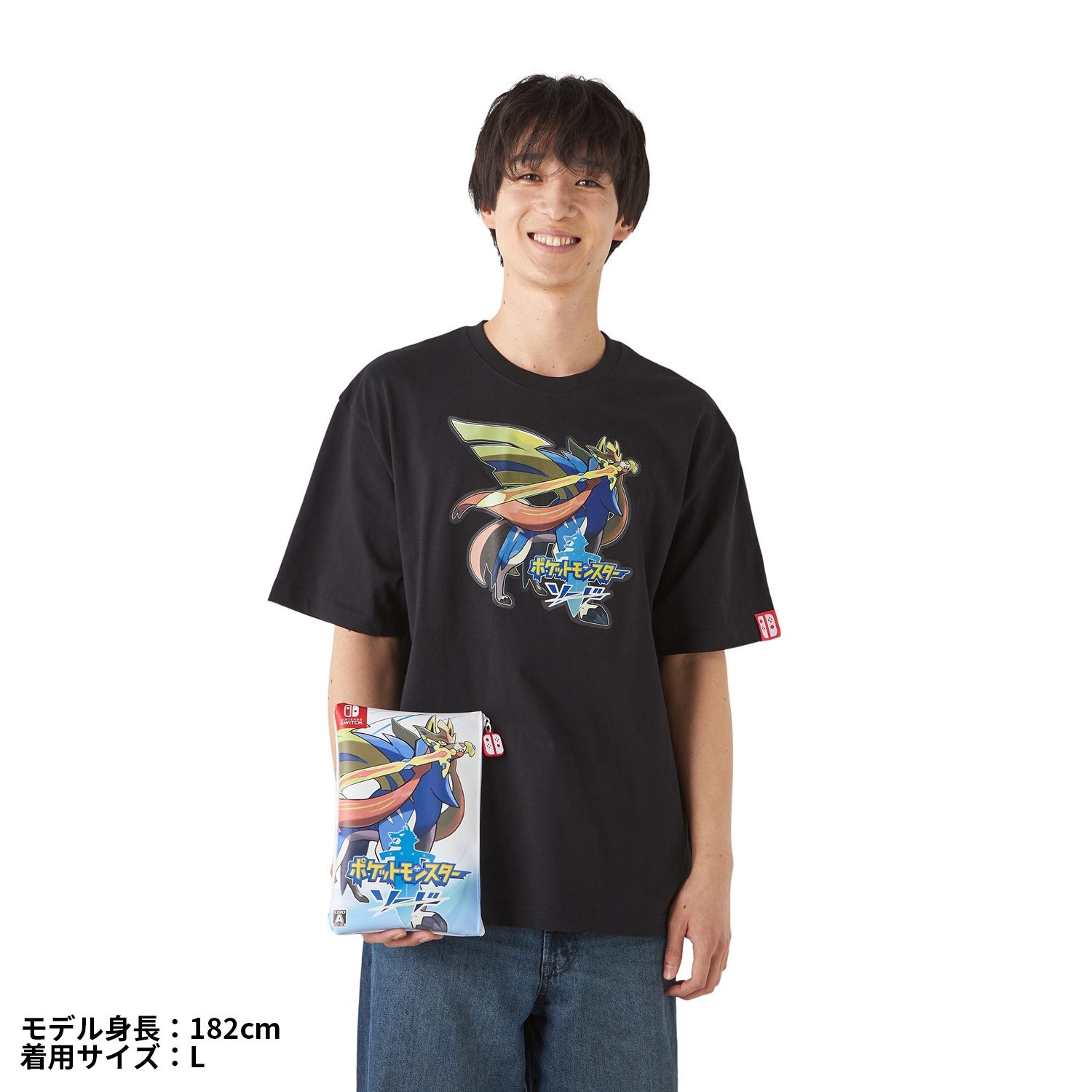パッケージTシャツ in ポーチ ポケットモンスター ソード Unisex L