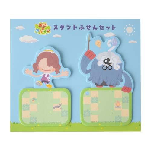 スタンドふせんセット ぽこ あ ポケモン メタモン&モジャンボ（はかせ）