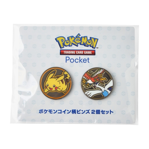 ポケモンコイン柄ピンズ2個セット Pok&eacute;mon Trading Card Game Pocket ピカチュウ･ホウオウ&ルギア