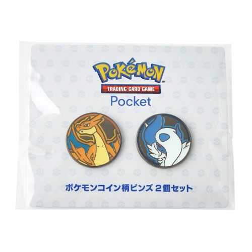 ポケモンコイン柄ピンズ2個セット Pok&eacute;mon Trading Card Game Pocket メガリザードンY･メガアブソル