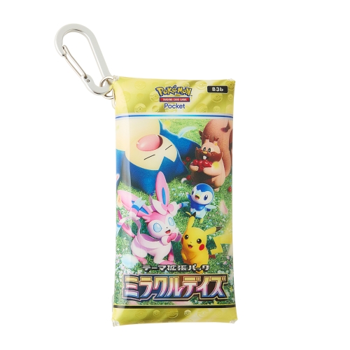 カラビナ付きポーチ Pok&eacute;mon Trading Card Game Pocket テーマ拡張パック「ミラクルデイズ」