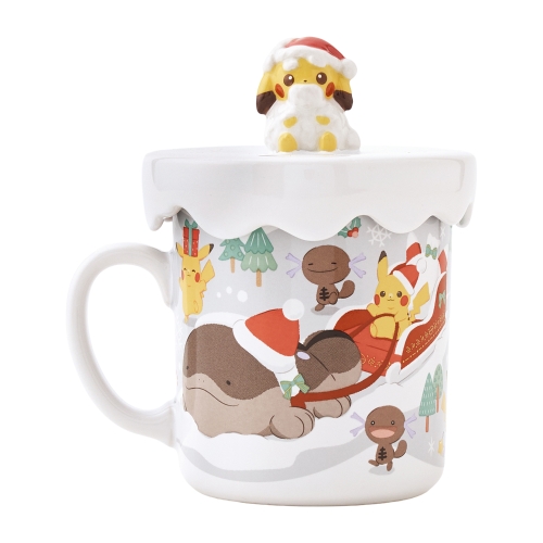 蓋付きマグカップ クリスマスじゅんびチュウ！