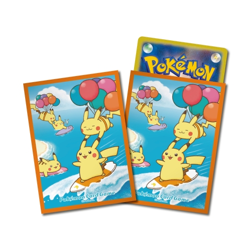 ポケモンカードゲーム デッキシールド なみのりピカチュウ＆そらをとぶピカチュウ【オレンジ】
