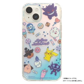 [iPhone 14/13専用] HIGHER ハイブリッドケース（総柄）