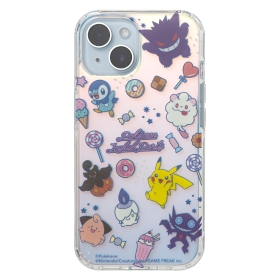 ［iPhone15／14／13専用］HIGHER　ハイブリッドケース（総柄）