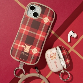 ［iPhone 15専用］iFace First Classケース(チェック／レッド）