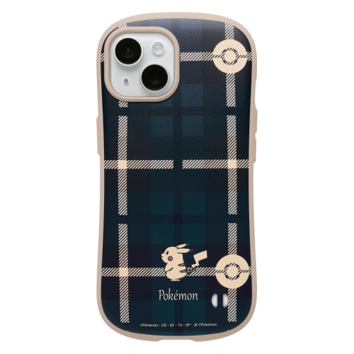 ［iPhone 15専用］iFace First Classケース（チェック／ネイビー）