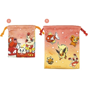 2P巾着セット　グラデーション／レッド＆オレンジ