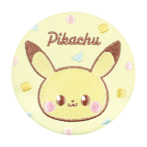ポケピース　刺繍缶バッジ　ピカチュウ