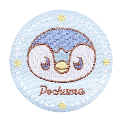 ポケピース　刺繍缶バッジ　ポッチャマ