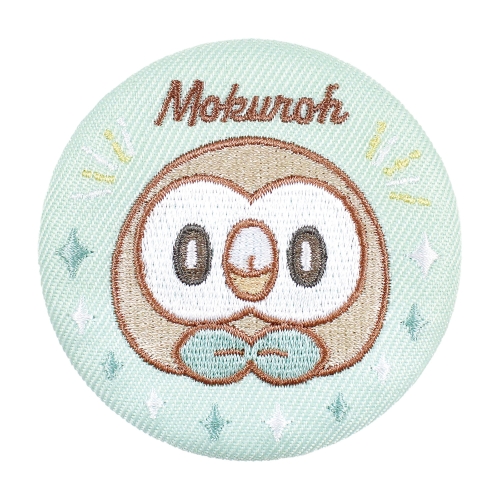 ポケピース　刺繍缶バッジ　モクロー